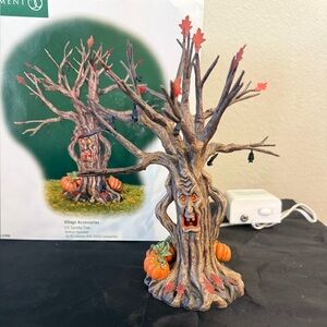 Department 56 Snow Village Accessories . Lit Spooky Tree # 56.52896 .